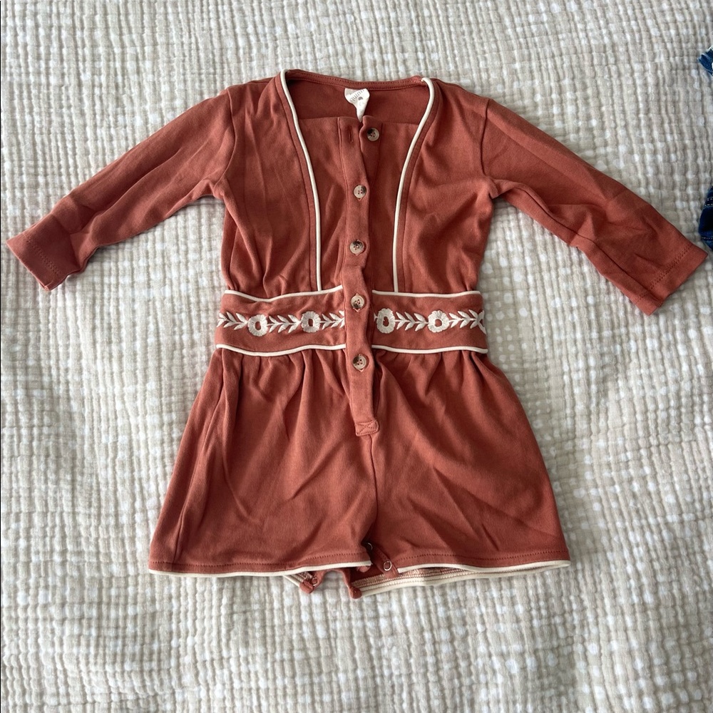 Kate Quinn Long Sleeve Embroidered Jumpsuit, 12-18 Months